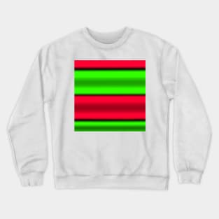 Green & Red Horizontal Stripes Crewneck Sweatshirt